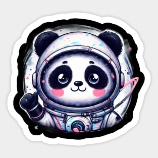 Cute panda astronaut Sticker